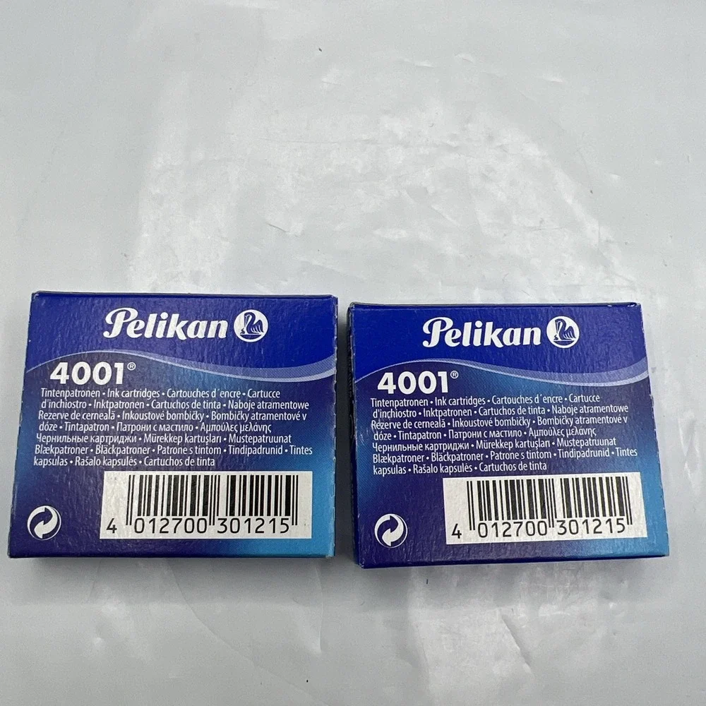 Lot of 11 Pelikan 4001 Fountain Pen Ink Cartridges Brilliant Black Germany NOS